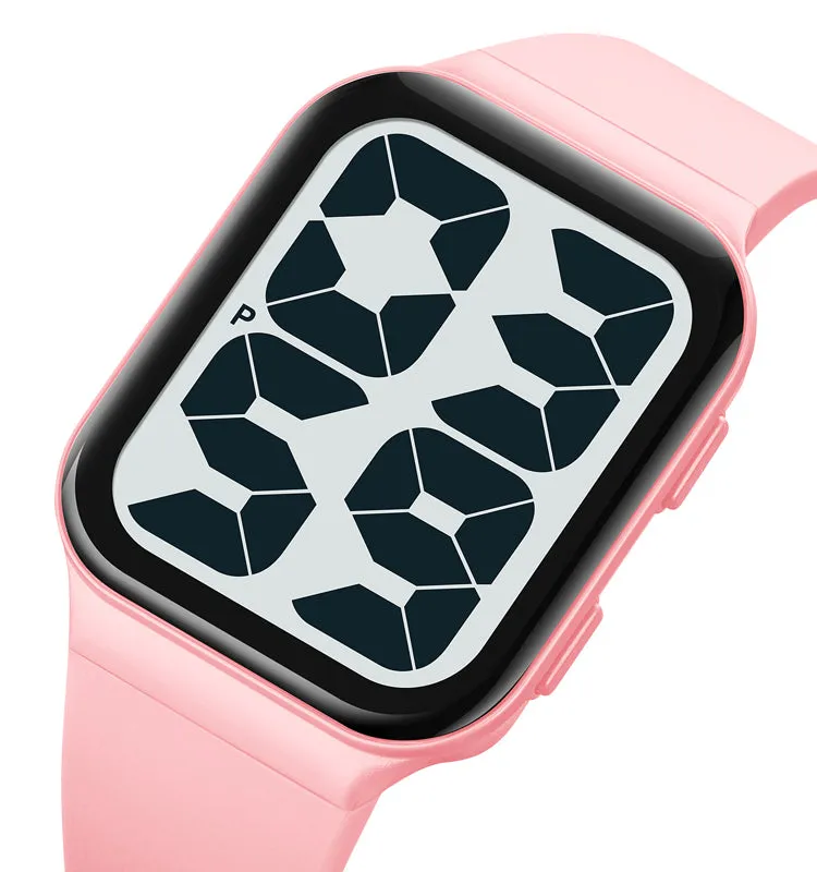 LED square Dazzle fashion student electronic watch W2319895