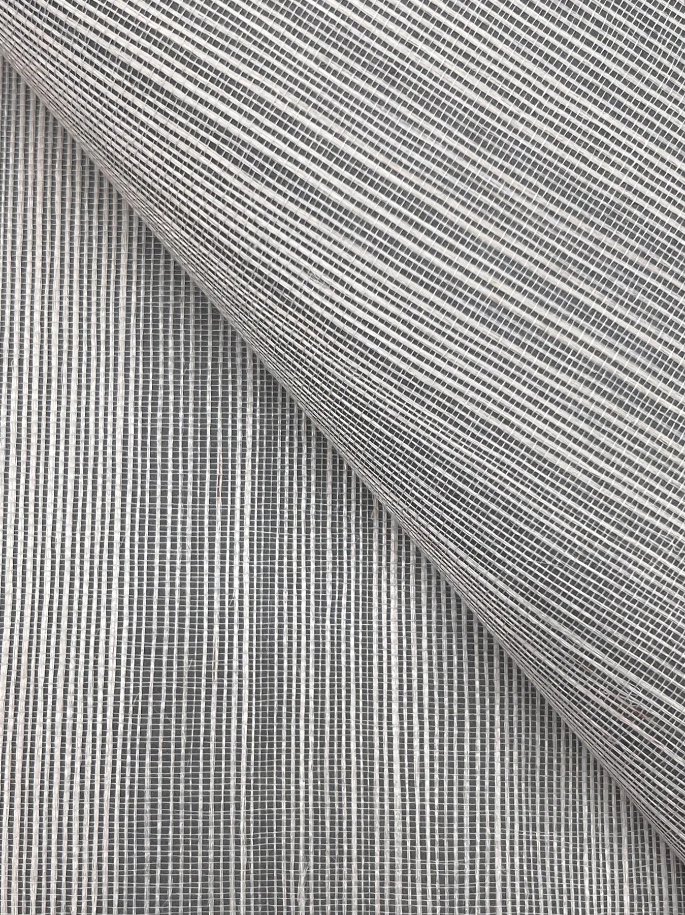 Maguey Charcoal and Cream Sisal Wallpaper