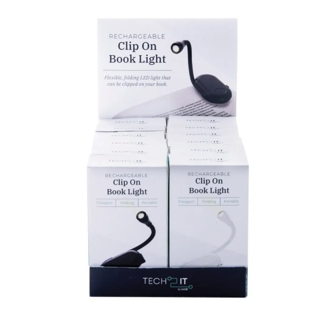 Maverick Rechargeable Clip On Book Light - Assorted 4.6x17.3x8cm