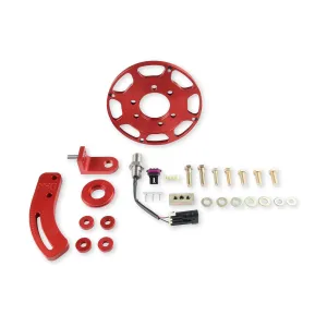 MSD Flying Magnet Crank Trigger Kit - Hall Effect Sensor - Trigger Wheel/Pickup - 7.000" Balancer - Small Block Chevy