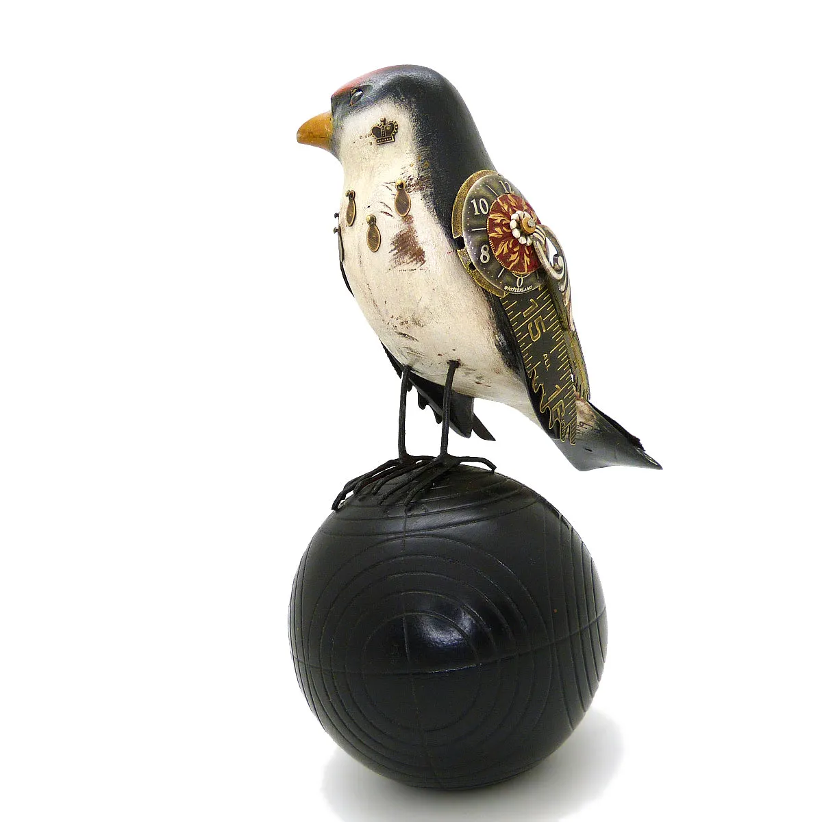 Mullanium Black Manakin Bird Fancy Ball Artists Jim Tori Mullan Steampunk Handmade