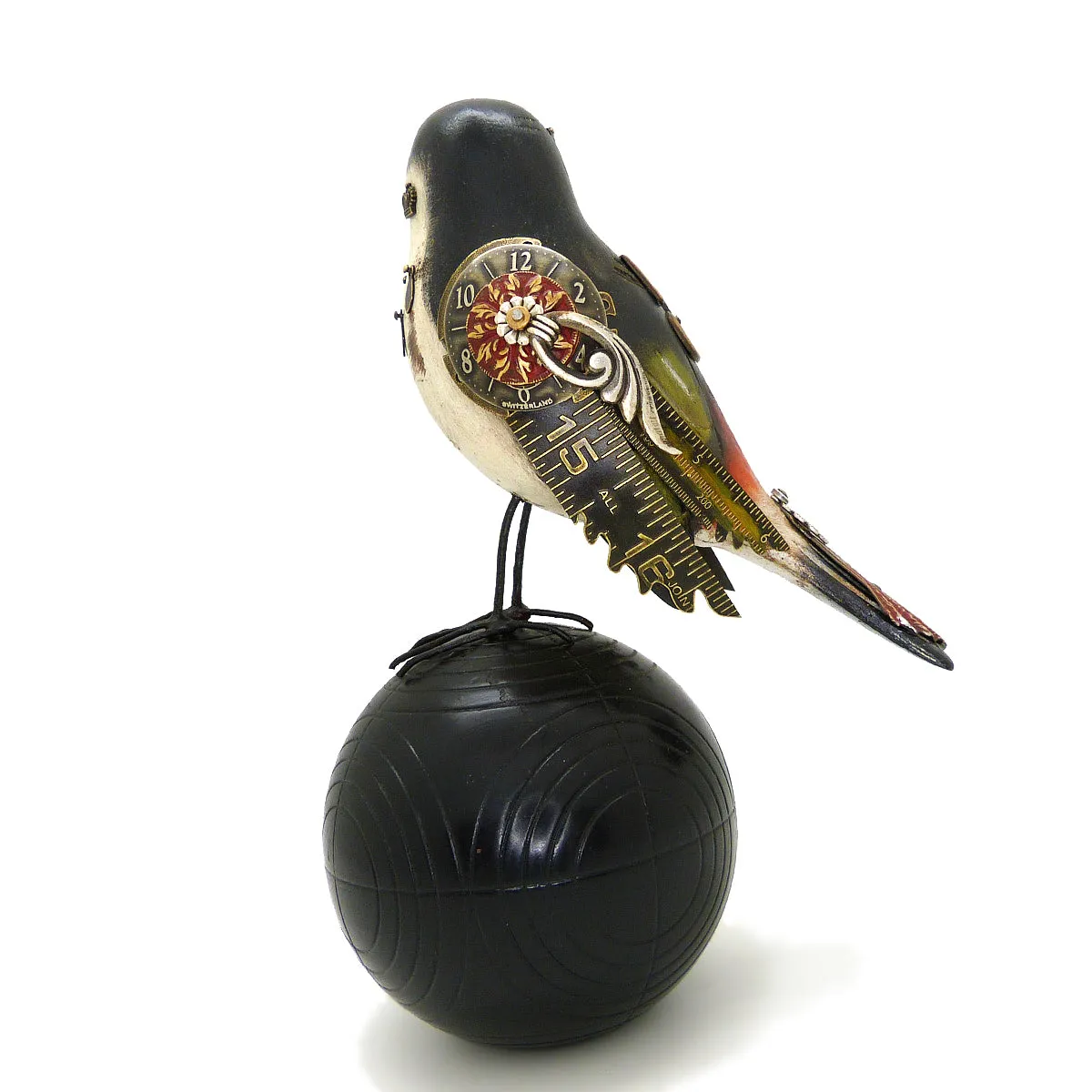 Mullanium Black Manakin Bird Fancy Ball Artists Jim Tori Mullan Steampunk Handmade