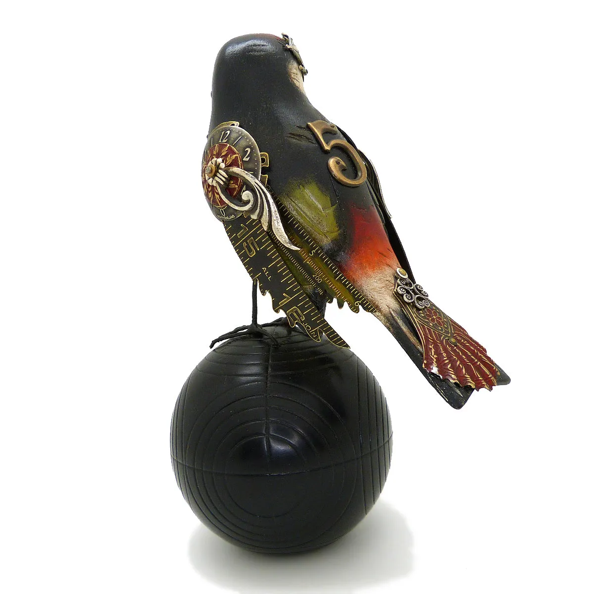 Mullanium Black Manakin Bird Fancy Ball Artists Jim Tori Mullan Steampunk Handmade