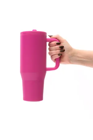 No Spill 40oz Tumbler in Hot Pink - 12/6