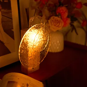 Ocean Wave Night Light Projector with Wood Base