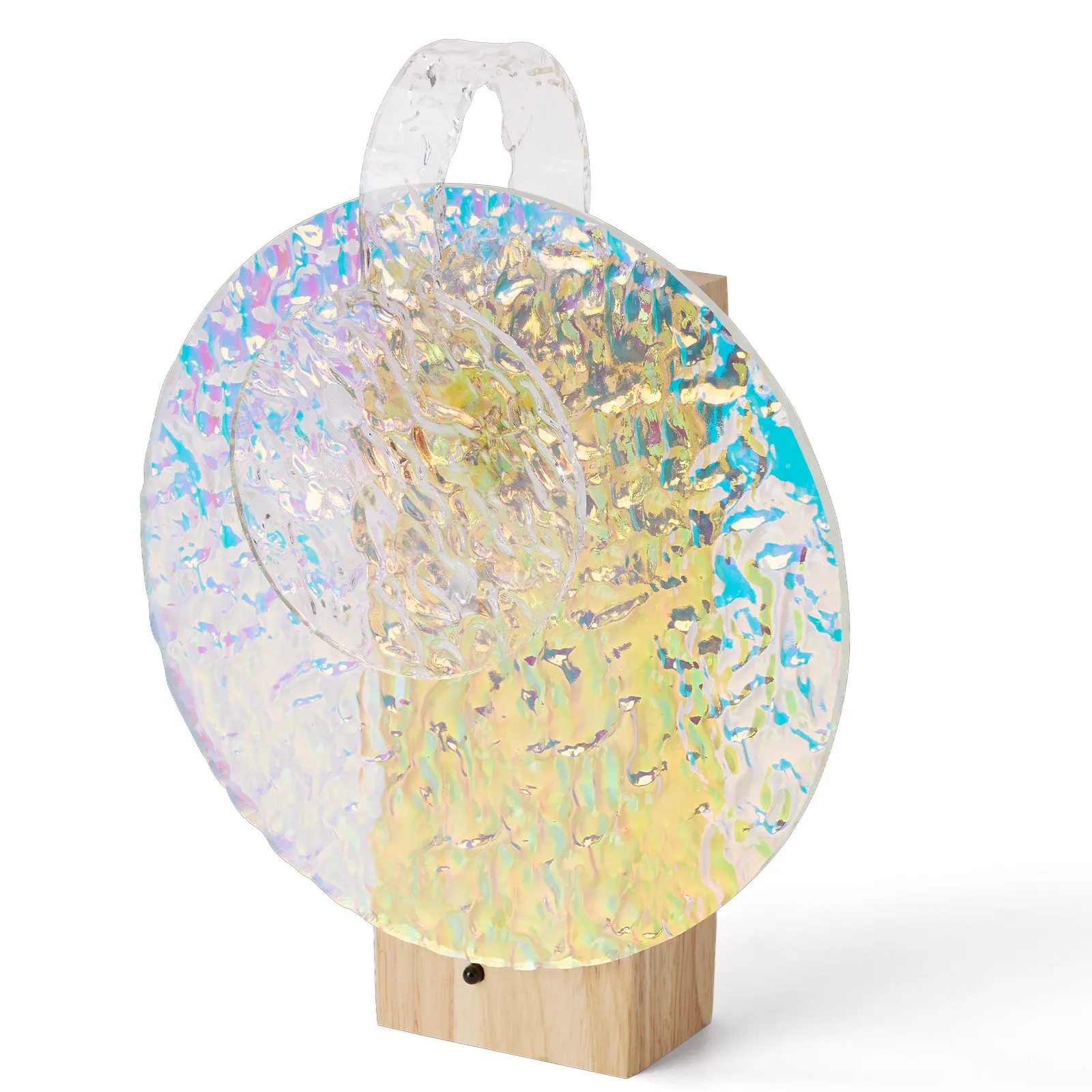 Ocean Wave Night Light Projector with Wood Base