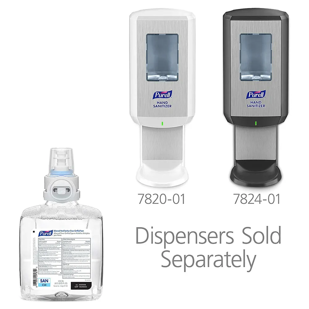 Purell Advanced Hand Sanitizer Green Certified Foam Refill for CS8 Dispenser - 1200 mL