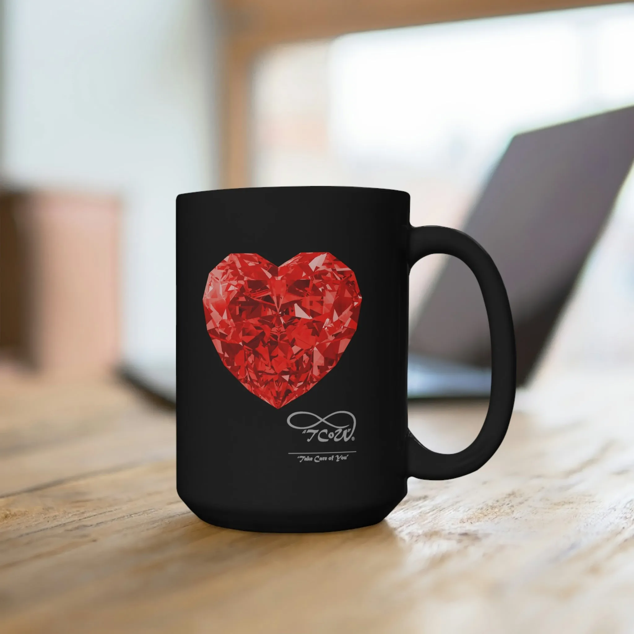 "I Am Loved! -- give yourself or someone else the gift of Love--Black Mug 15oz
