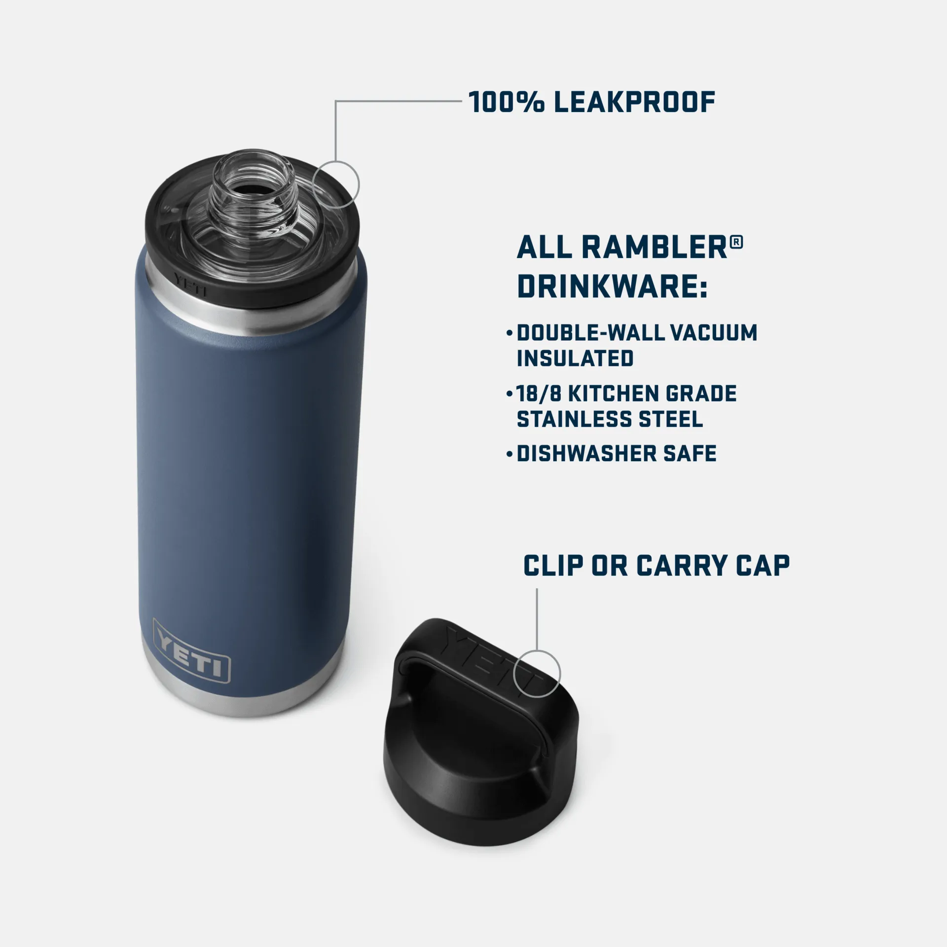 Rambler® 26 oz Water Bottle w/Chug Cap - Rescue Red