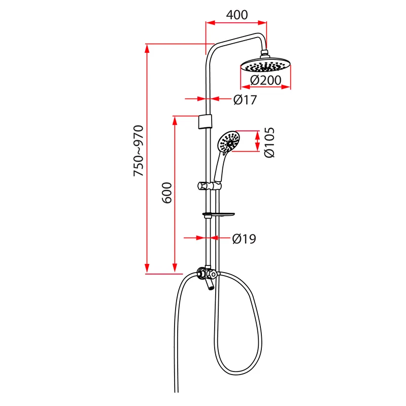 Rubine RWH-3388BHP Electric Instant Water Heater