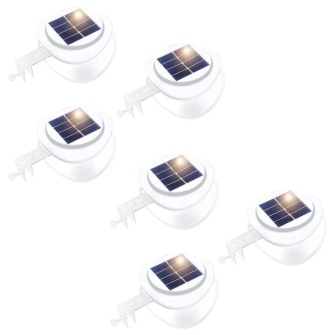 Set of 6 Solar Multipurpose Light with Screw & Mount Energy-Saving - White