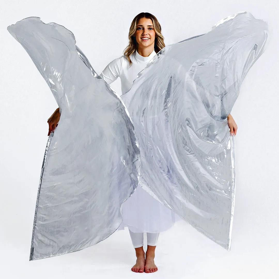 Silver Metallic Worship Flags