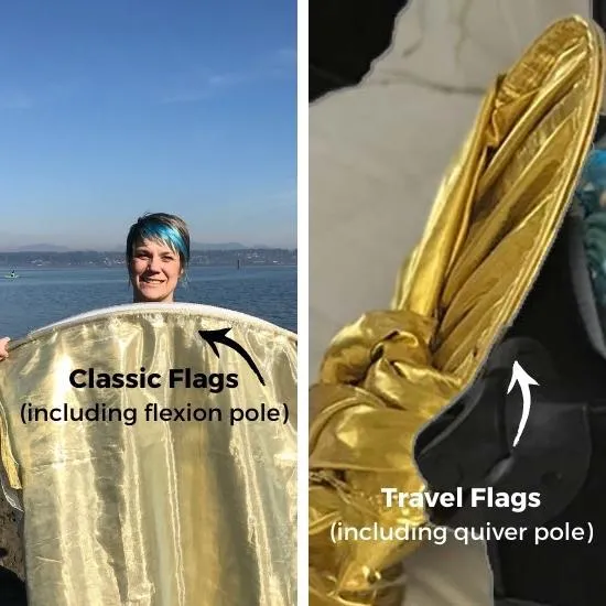 Silver Metallic Worship Flags