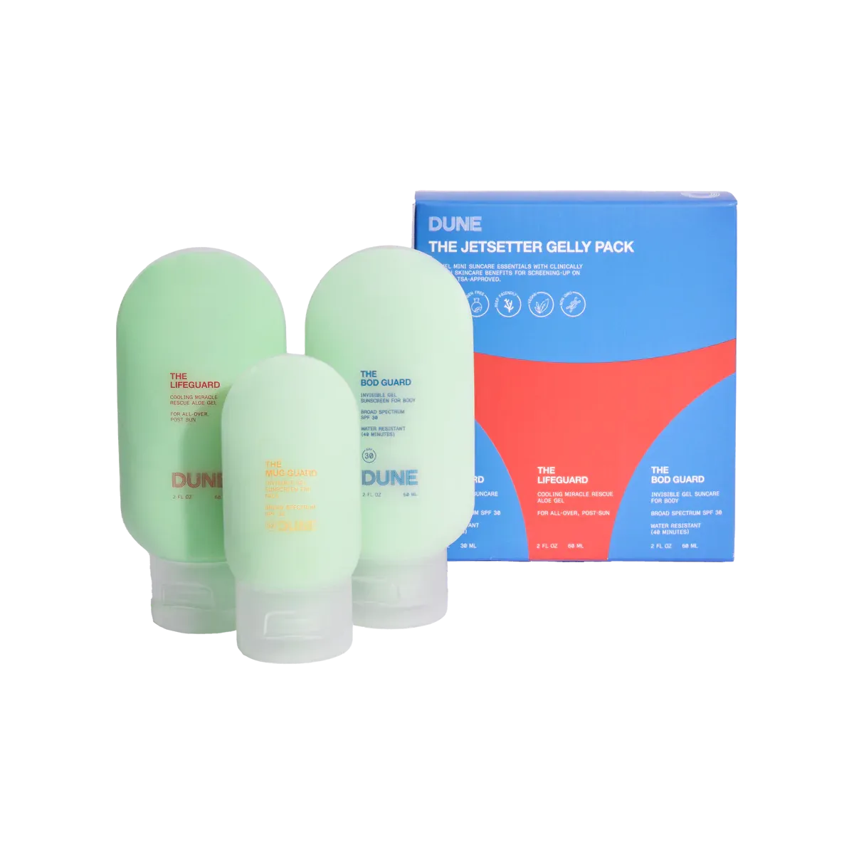 THE JETSETTER GELLY PACK Sunscreen :: Travel Minis