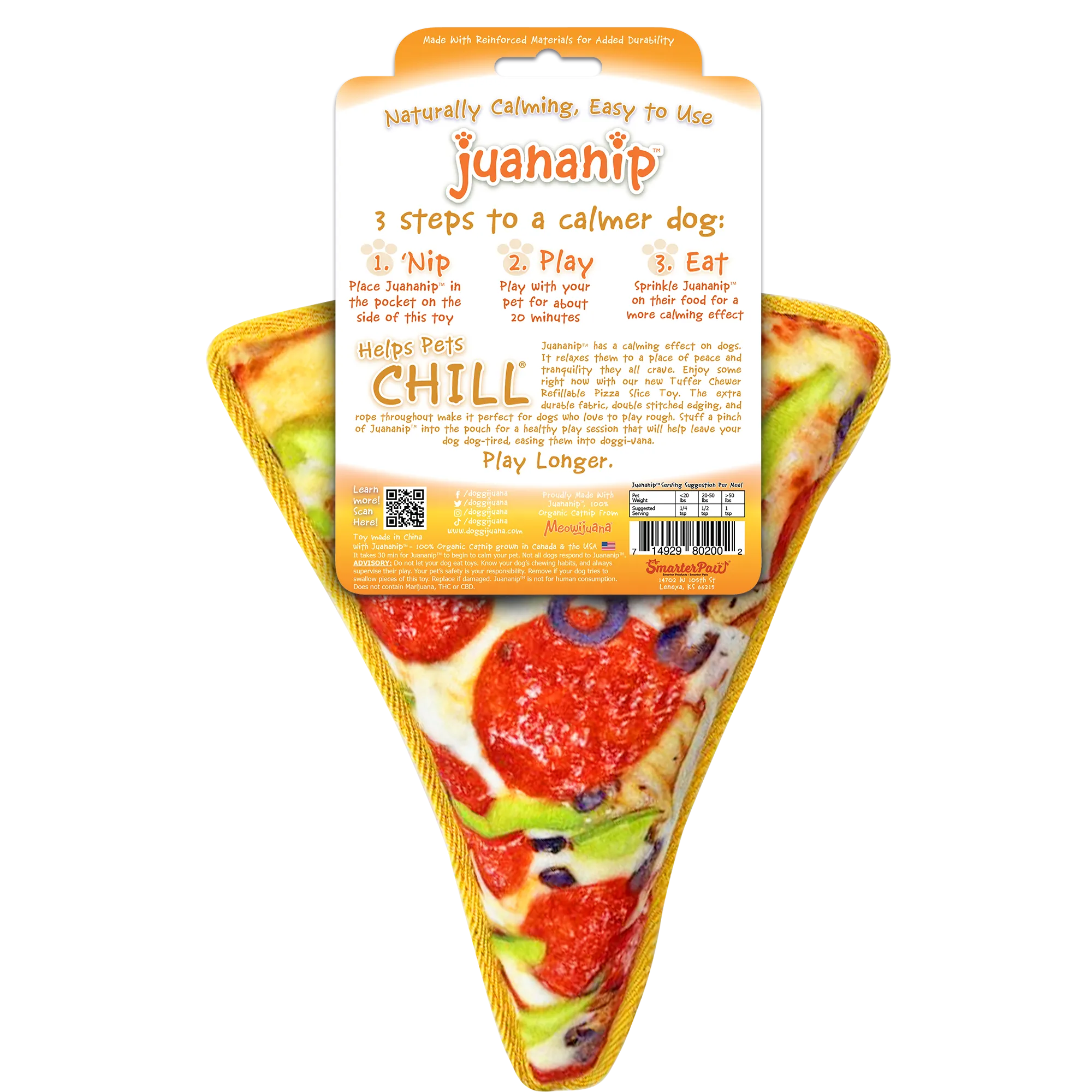 Tuffer Chewer Refillable Supreme Pizza Toy