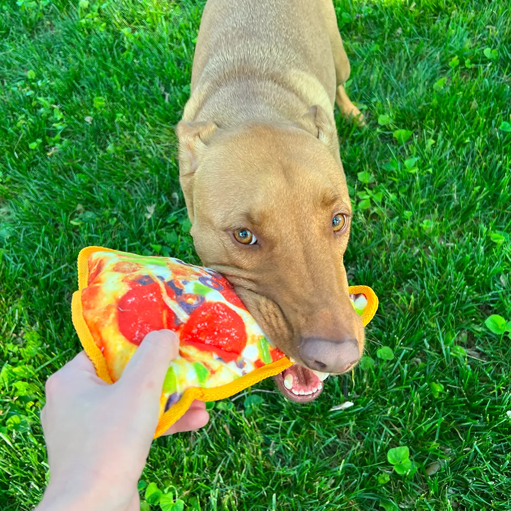 Tuffer Chewer Refillable Supreme Pizza Toy