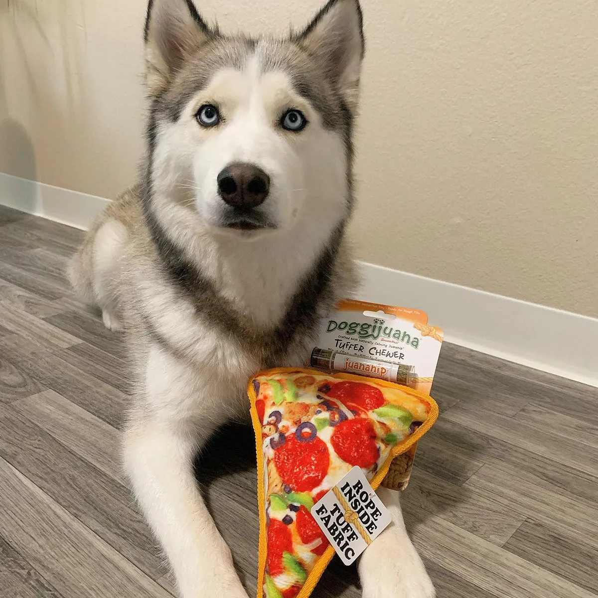Tuffer Chewer Refillable Supreme Pizza Toy