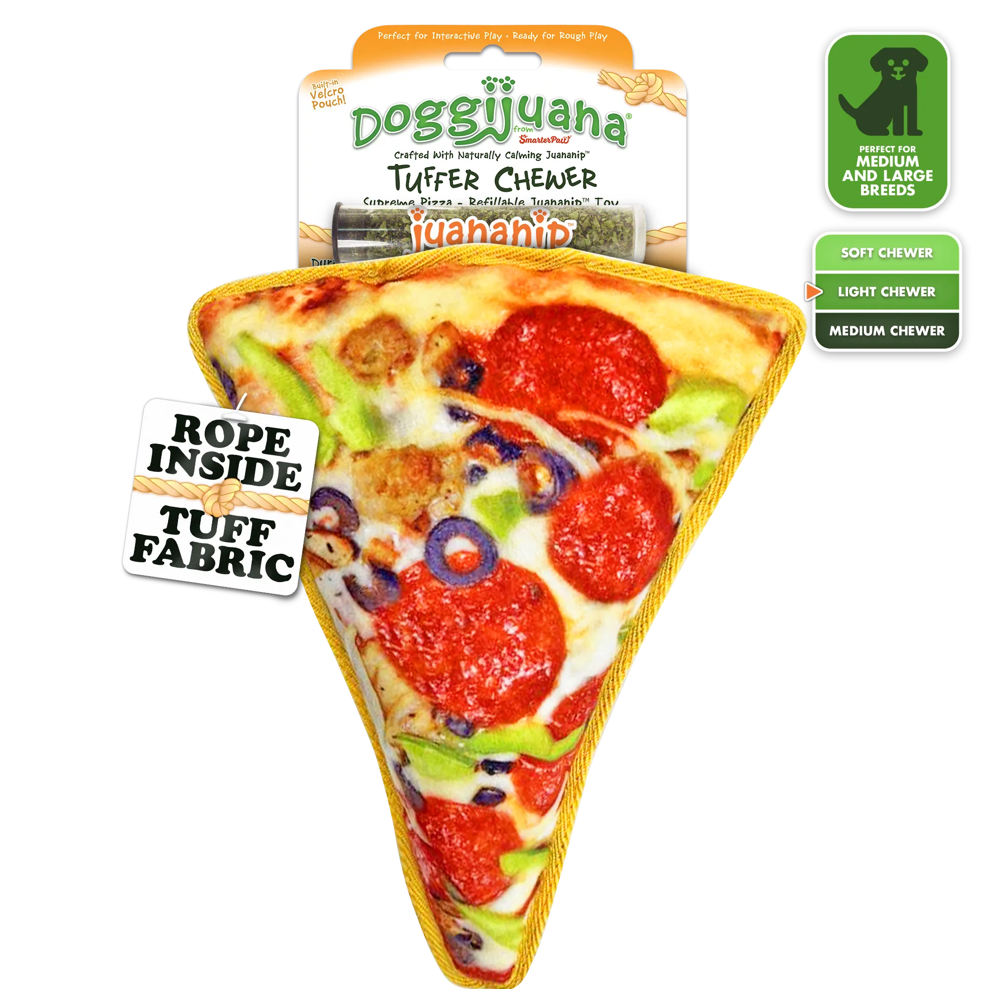 Tuffer Chewer Refillable Supreme Pizza Toy