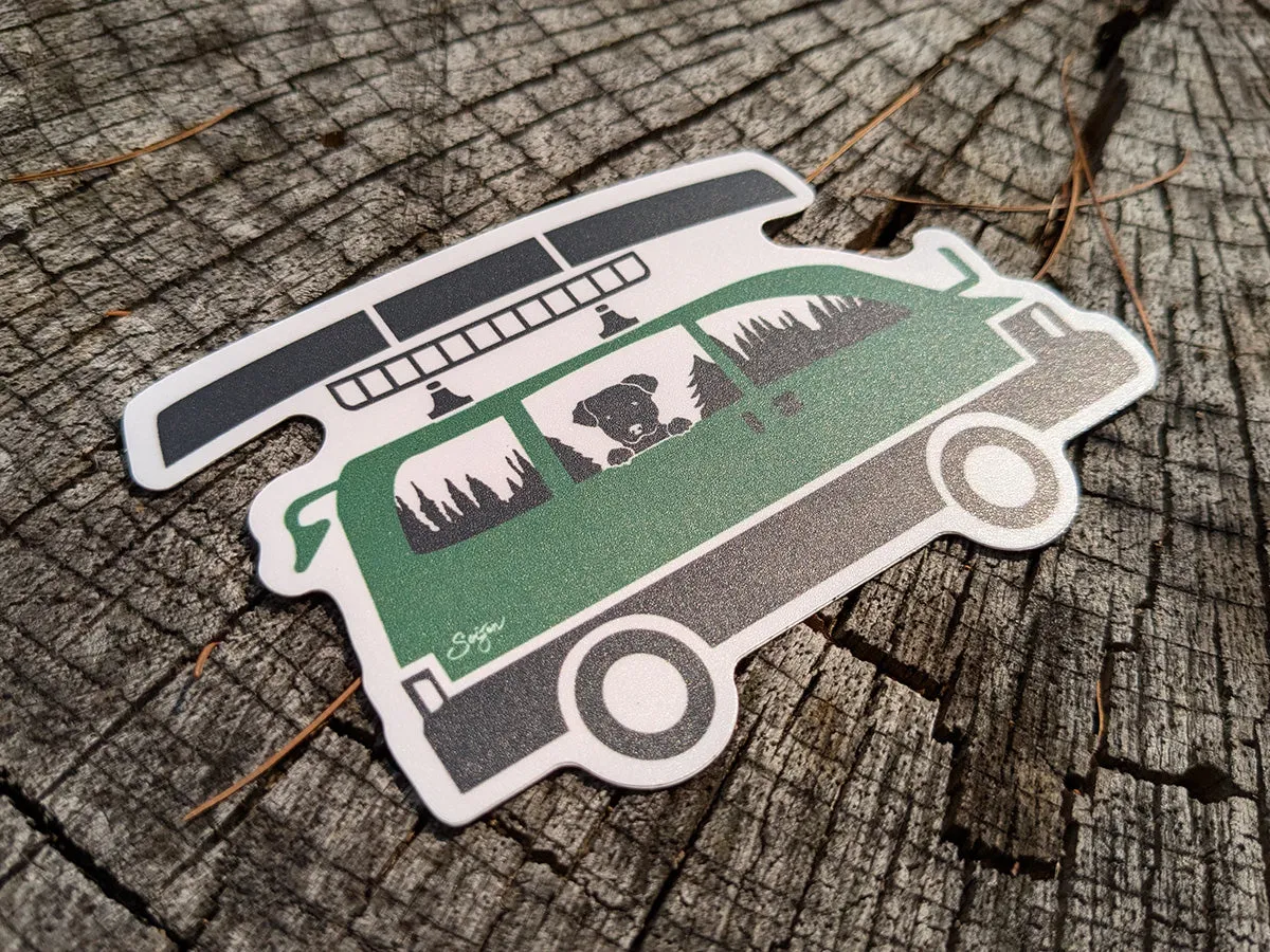 Vanlife Pup Waterproof Sticker