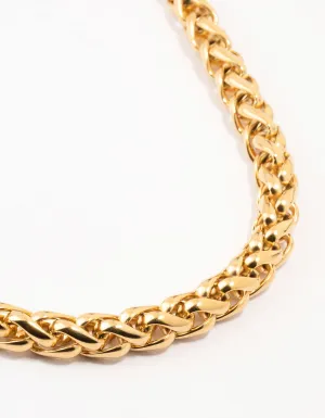 Waterproof Gold Plated Stainless Steel Paloma Chain Short Necklace